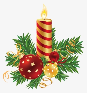 Candle Christma Red - Новый Год Свеча Png #66593