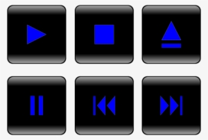 Button, Controls, Player, Stop, Forward, Rewind, Pause - Multimedia Buttons Png #66594