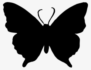 Free Png Butterfly Silhouette Png Images Transparent - Butterfly Png Black And White #66695