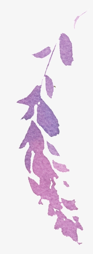 Hand Painted Purple Watercolor Leaves Png Transparent - Watercolor Painting #67086