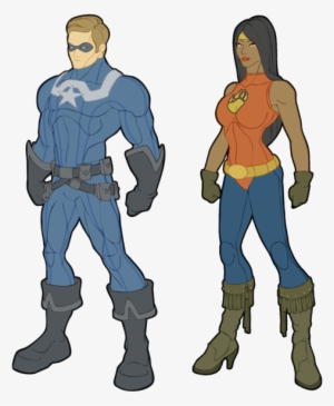 Colored Full Body Cartoon Superhero Pin Up - Cartoon #67248