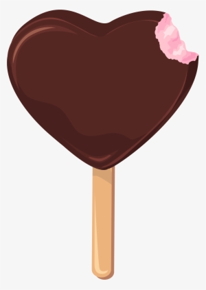 Heart Clipart Ice Cream - Chocolate Lollipop Clipart #67392