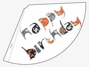 Cats Spell Out Happy Birthday Hat - Happy Birthday Font Cat #67707