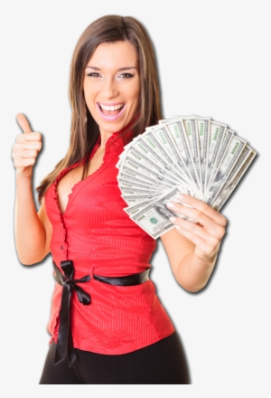 Baldinis Casino Winners 07a - Woman With Money Png #67789