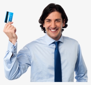 Man Holding Credit Card Png - Credit Card #67790