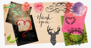 Paper And Watercolour Textures, Decorative Swirls, - Danke Vom Neuen Herrn Und Von Der Frau Postkarte #68289