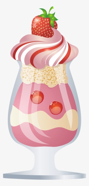 Sundae Clipart Food Item - Ice Cream Dessert Vector #68515