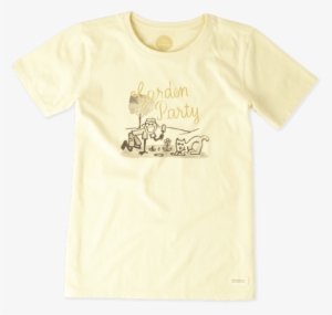 Watercolor Garden Party Crusher T-shirt - Active Shirt #68866