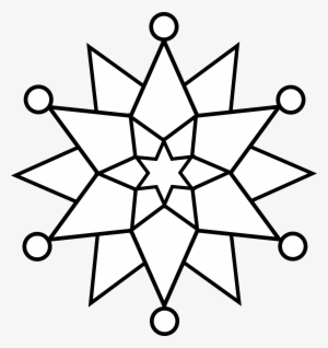 Snowman Black And White Black And White Snowflake Clip - Simple Snowflakes Colouring Pages #68956