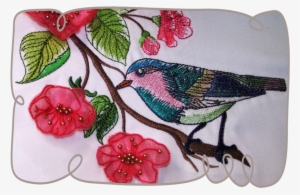 Watercolor Bird With 3d Blossoms - Hummingbird #69118