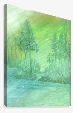Misty Rain Forest Canvas Print - Picture Frame #69316