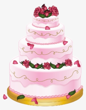 Wedding Cake Birthday Cake Clip Art - Cute Cake Transparent Background #69524