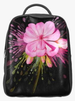 Pink Flower Color Splash, Watercolor Popular Backpack - Eruption #69549