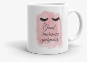 Watercolor Good Morning Lashes Coffee Mug - Mug #69771