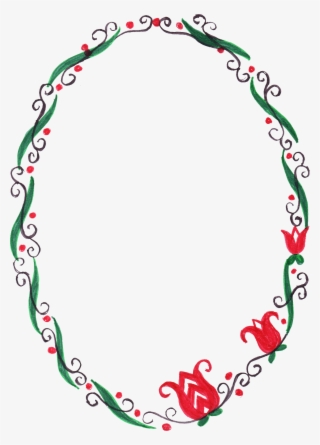10 Oval Flower Frame - Oval Flower Frame Png #600610