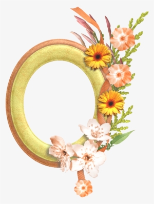 Flower Oval Frame Png #600946