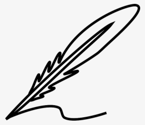 Nib, Pen Nib, Ink Pen, Quill, Feather, Fountain Pen - Feather Clipart Black And White #602055