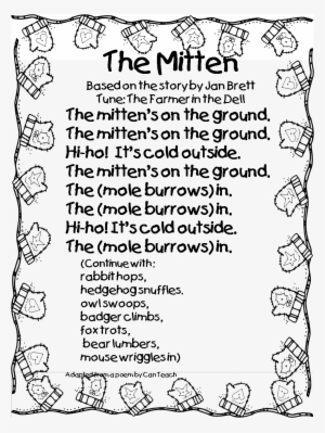 Duck Clipart Black - Mitten Jan Brett Poem #602292