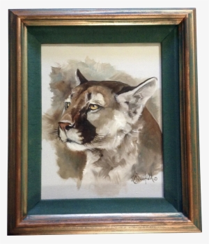 Holly Merrifield, Oil Painting On Canvas Mountain Lion - Oil Painting #602338