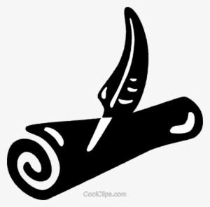 Scroll And Feather Pen Royalty Free Vector Clip Art - Quill #602520