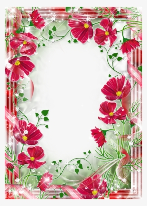 Flower Frame By - Black And White Flower Svg - Free Transparent PNG ...