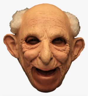 Deluxe Old Man Chin Strap Horror Mask - Masks With Open Mouth #603731