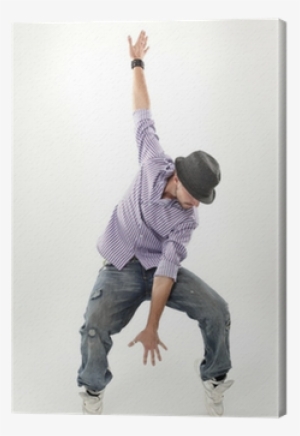 Hip Hop Dancer Isolated Over White Background Canvas - Hip Hop Music #603973