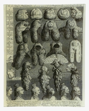 Wigs Wigs - Giclee Painting: Hogarth's The Five Orders Of Periwigs, #604425