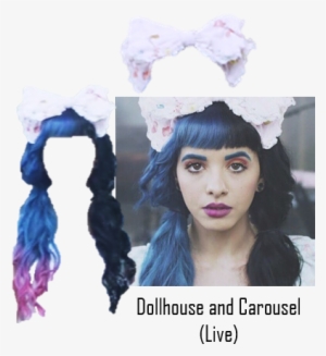 Dollhouse And Carrousel Live Hairs - Half Black Half Blue Hair #604637