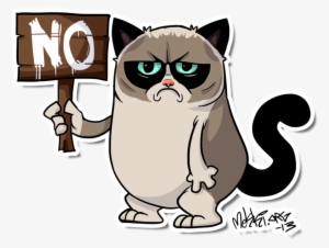 No Cat Mammal Small To Medium Sized Cats Cat Like Mammal - Grumpy Cat Clip Art #605418