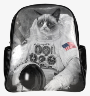 Sale Grumpy Cat Hiking Backpack Genuine Leather Packsack #605547