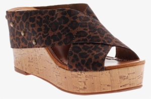 Madeline, Adonis, Leopard, Slide On Fabric Wedge With #605567