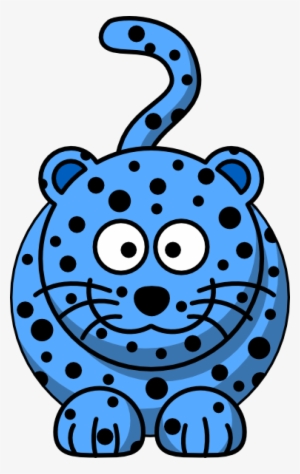 Png Royalty Free Download Blue Clip Art At Clker Com - Cartoon Leopard #606129