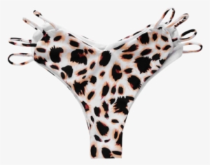 Leopard Print Heart Pattern Bikini Briefs #606305