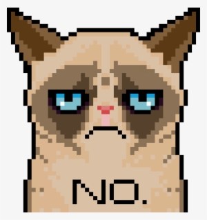 Grumpy Cat Pixel - Minecraft Pixel Art Grumpy Cat #606371