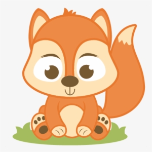 Red Squirrel Clipart Baby Squirrel - Baby Fox Clipart Png #606416