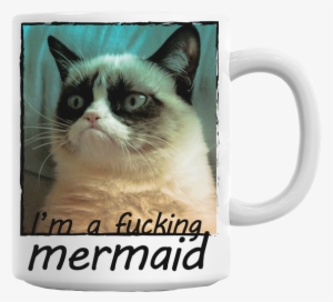 Grumpy Cat I'm A Fucking Mermaid Mug - Grumpy Cat Meme Dog #606442