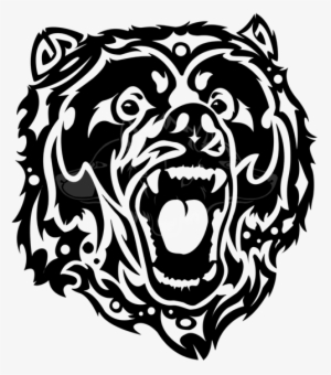 Clip Black And White Stock Commission Tribal Bear By #607056