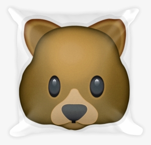 Emoji Pillow - Bear Face - Bear Face Throw Blanket #607316