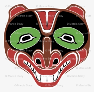 American Indian Bear Face - Native American Art Bear Face #607472