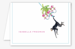 Palm Beach Monkeys Folded Notecard - Monkey #608087