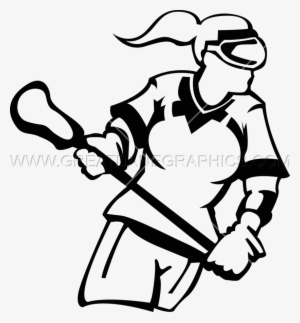Clipart Download Lacrosse Drawing Full Body - Female Lacrosse Player Vector Free #608385