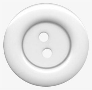 White Cloth Button With 2 Hole Png Image - Button For Shirts Transparent Background #608724