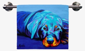 Rottweiler Hand Towel - East Urban Home Rottweiler Napkin #609494