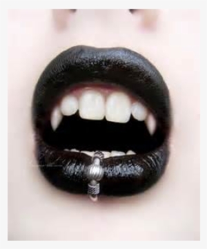 Bayou Witch Feature - Black Lipstick With Fangs #609604