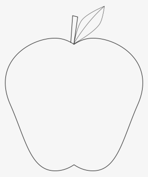 Apple Outline Png Transparent Library - Line Art #609707