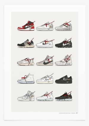 Off-white Collection Poster Kickposters - Off White Nike Collection ...