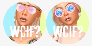 Lizhi Overlay By @heihucc ♡ Eyelashes By @kijiko-sims - Sims 4 Transparent Glasses #609886