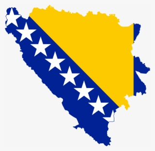 Bosnia And Herzegovina Flag Map #6001696