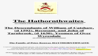 Richard Haythornthwaitesweb Viewthe Hathornthwaites - Document #6003772